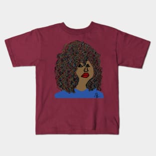 Curlyhair Reddish Natural Hair Queen Kids T-Shirt